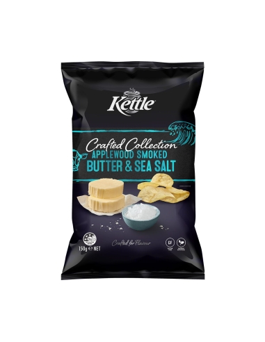 Kettle Applewood gerookte boter en zeezout 150 g x 1