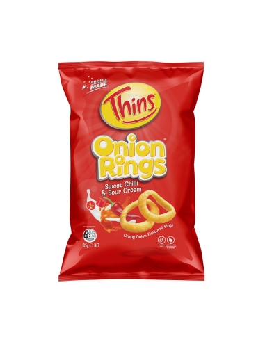 Thins Onion Ring Sweet Chilli & Sour Cream 85 g x 12