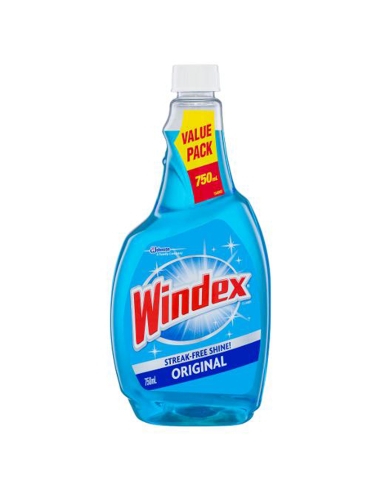 Windex Blauwe glasreiniger Trigger-navulling 750 ml x 1