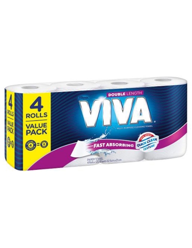 Viva Paper Towel Double Length 4 Pack x 1