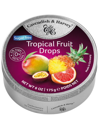 Cavendish & Har Tropical Fruit Suikervrije Snoep 175g x 10