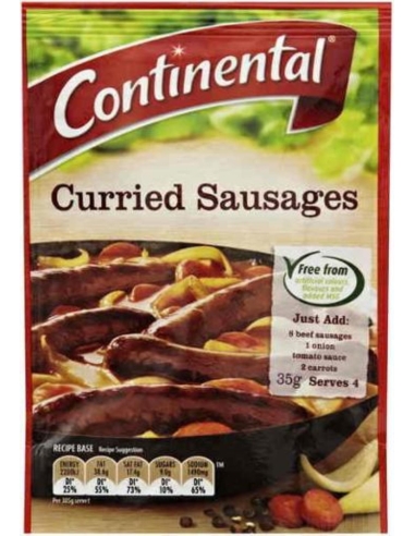 Continental Curried Sausages Recipe Base 35g x 12