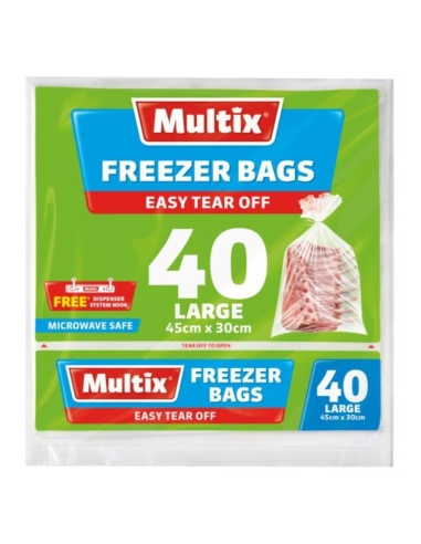 Multix Tearoff Large Freezer Bags 40 Pack x 1