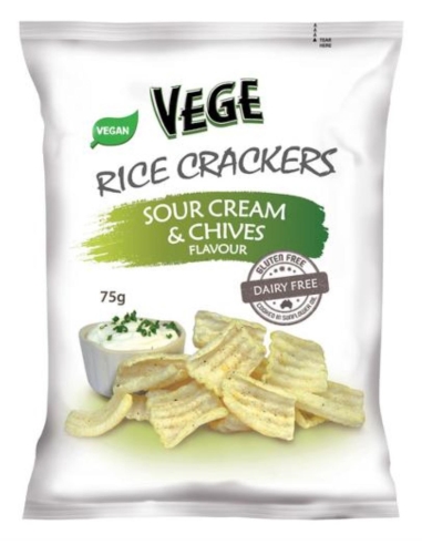 Ajitas Crema e Chives Cracker di riso 75g x 5