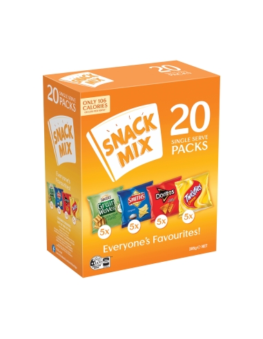 20 Pack Smiths Snack Mix 395g x 1