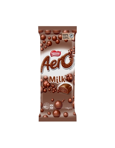 Chocolat au lait Nestlé Aero 118g x 12