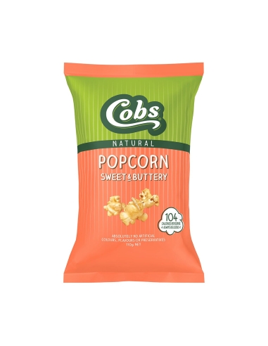 Cobs Natürliches Popcorn süß und buttrig 110g x 12