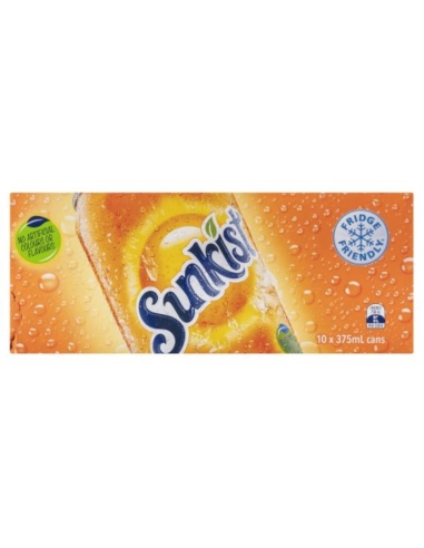 Sunkist Bebida suave naranja 375ml x 10