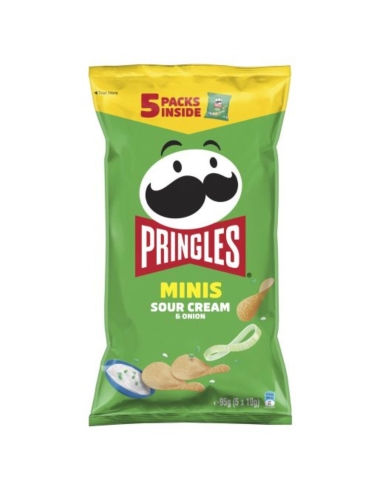 Pringles Zure room- en uienchips, 5 stuks, 19 g x 12