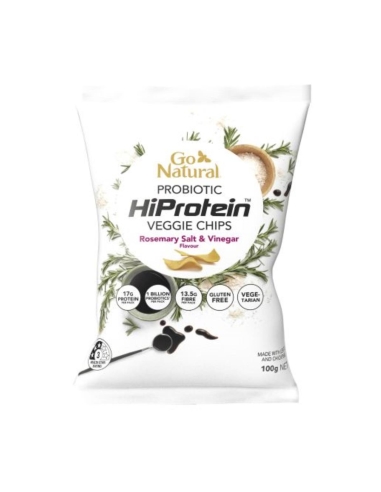 Go Natural Rosemary zout en azijn kikkererwten en linzen chips 100 g x 5