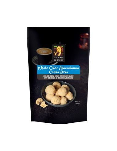 Biscotti Byron Bay White Choc Macadamia Cookie Bite 100g x 6