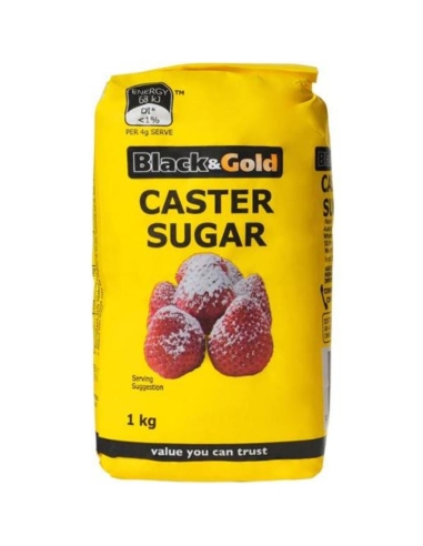 Black & Gold Caster sucre 1kg x 6