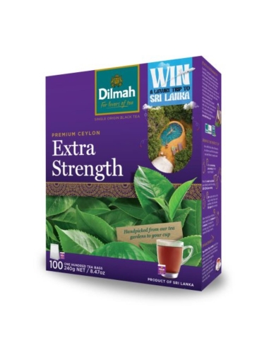 Dilmah Premium Extra Borse di tazza di tè di resistenza 100 Pack x 1