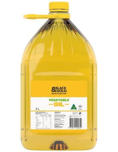 Black & Gold Australian Vegetable Oil 4ltr x 1