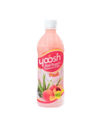 Yoosh アロエヨーグルトドレンクピーチ500ml x 10