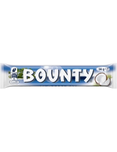 Barra de chocolate con leche Bounty de 56 g x 24