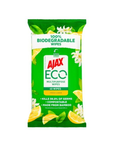 Ajax Eco Respect Lemon 多种用途 Wipes 40 页: 1