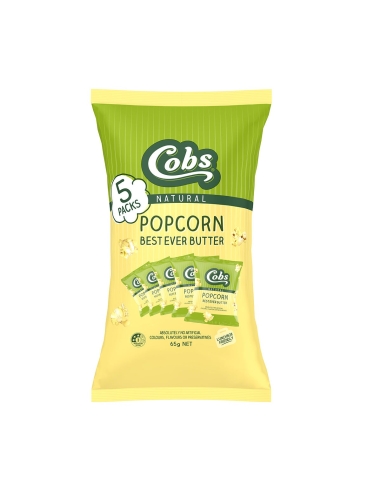 Cobs Multipack Boter Popcorn 5-Pack 65g x 10