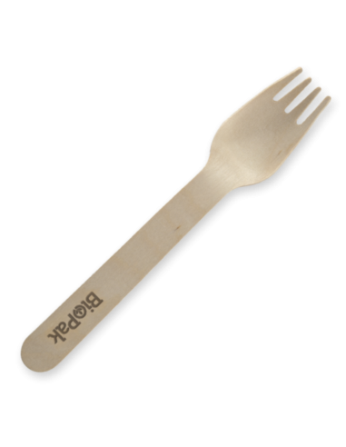 Biopak Wooden Fork 16cm 100s x 1