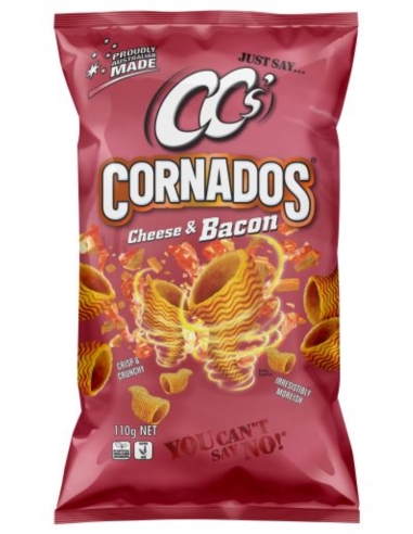 Cc's Cornados Cheese & Bacon Corn Chips 110g x 12