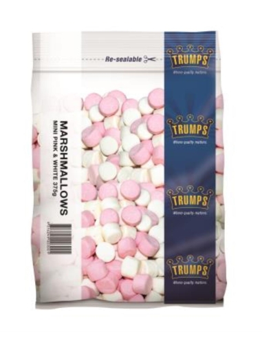 Trumps Marshmallows Mini Pink & White 375g x 1