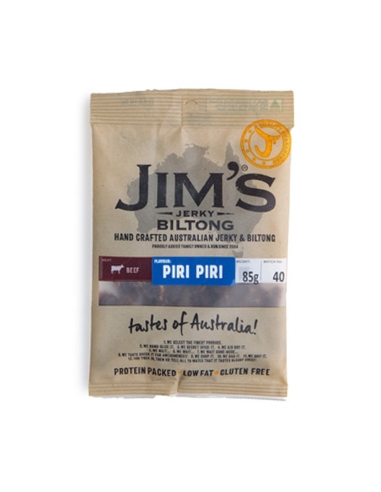 Jim's Jerky Piri Piri Biltong 50 g x 10