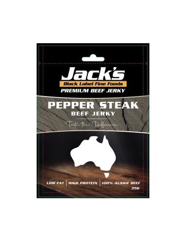 Jack es Black Label Premium Beef Jerky Pepper Steak 35g x 8