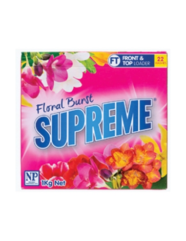 Supreme Detergente en polvo Floral Burst 1 kg x 1