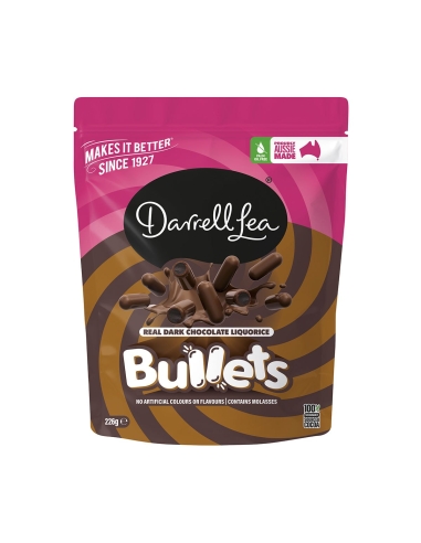 Darrell Lea Cioccolato scuro Bulli di liquirizia 226g x 12