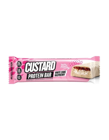 Muscle Nation Custard Bar con Chocolate Raspberry 60g x 12