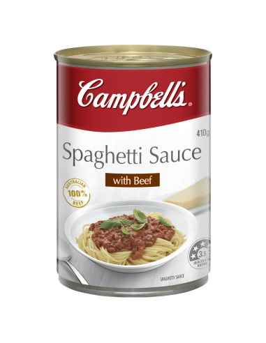 Campbell Soups Salsa para espaguetis con carne a la boloñesa 97% libre de grasa 410 g x 1