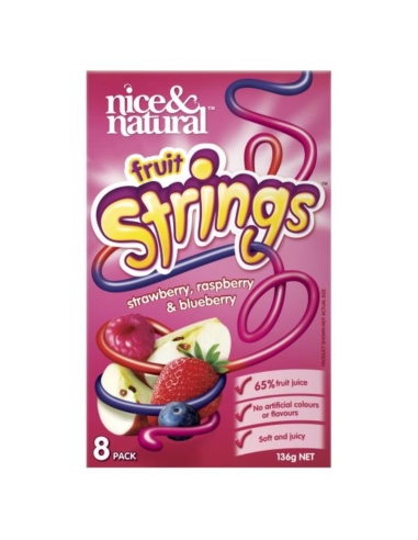 Nice & Natural Raspberry & Blueberry Fruit Snack 136g x 12