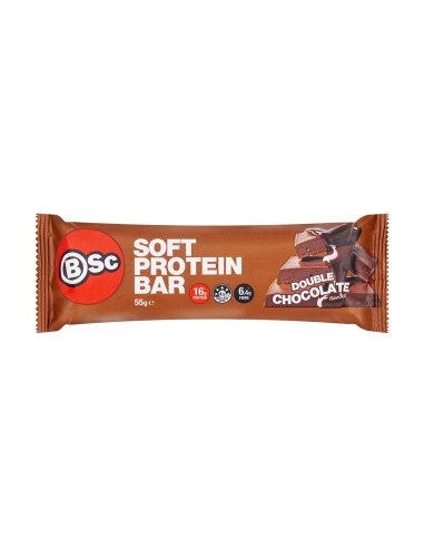 Barre protéinée molle BSC Double chocolat 55 g x 12