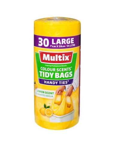 Multix Bolsas para ordenar la cocina con aroma a limón, paquete de 30 x 1