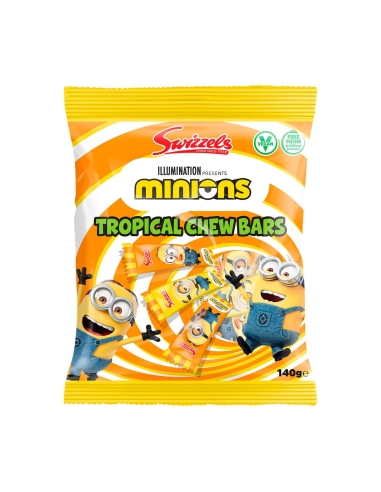 Barras masticables tropicales Swizzels Minions, 140 g x 12