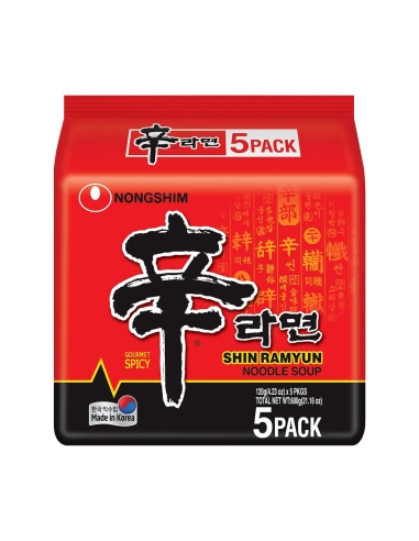 Nongshim Shin Ramyun Familiepakket 5-pack 120g x 1