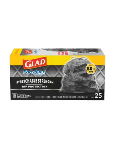 Glad バッグ フォースフレックス 25パック 75lパック x 1