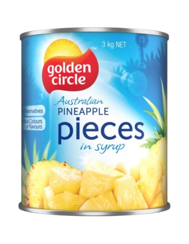 Golden Circle Pièces d'ananas australiennes en syrope 3kg x 1