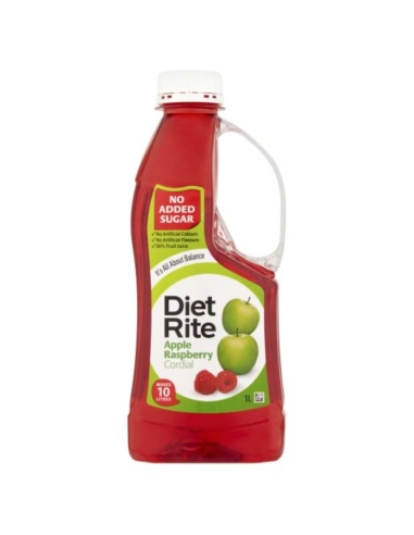 Diet Rite アップル&ラズベリーコードダイヤル1ltr x 6