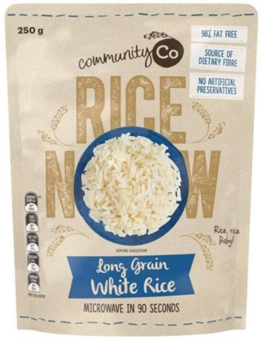 Community Co Long Grain Microondas de arroz 250g x 6