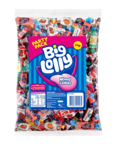 Sucettes mélangées à gros lolly 2kg x 1