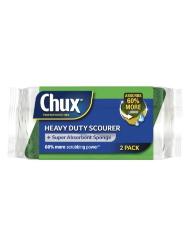 Chux Scourer esponja de trabajo pesado 2 paquete x 1