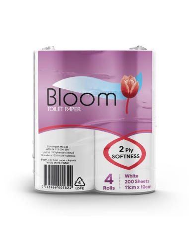 Bloom Carta igienica 4 confezioni x 1