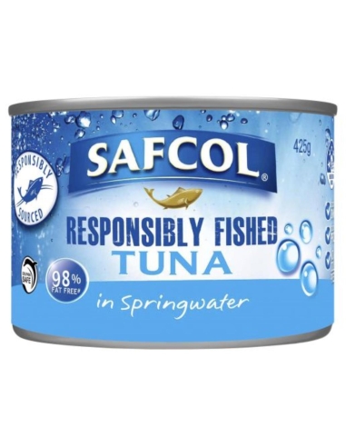 Safcol Atún pescado responsablemente en agua de primavera 425g x 1