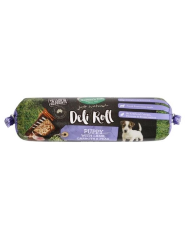 Natures Gift Rouleau de charcuterie pour chien à l'agneau, aux carottes et aux petits pois, 200 g x 15