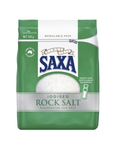 Saxa Iodised Rock Salt 500g x 1