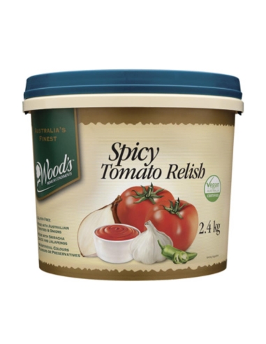 Woods Tomates épicées Relish 2,4 kg x 2