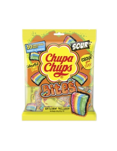 Chupa Chups Confezione da 8 pezzi di Sour Bites Share Pack 200g x 8