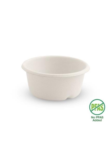 Biopak Contenedor de salsa base 60 ml 2 oz blanco Paquete de 50 x 1