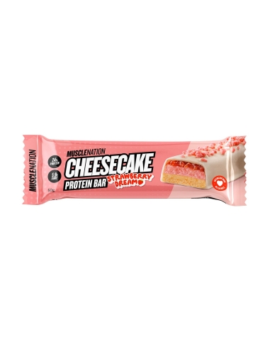 Muscle Nación Cheesecake Bar Fresa 50g x 12